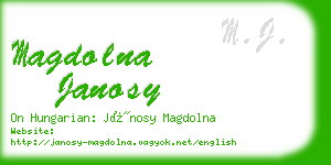 magdolna janosy business card